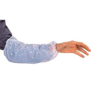 Sachet de 100 manchettes polyéthylène bleues 2